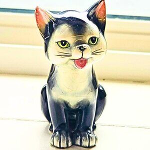 Vintage Cat Ceramic Ornament / Former Pepper Shaker – Made in Japan – 3.5”